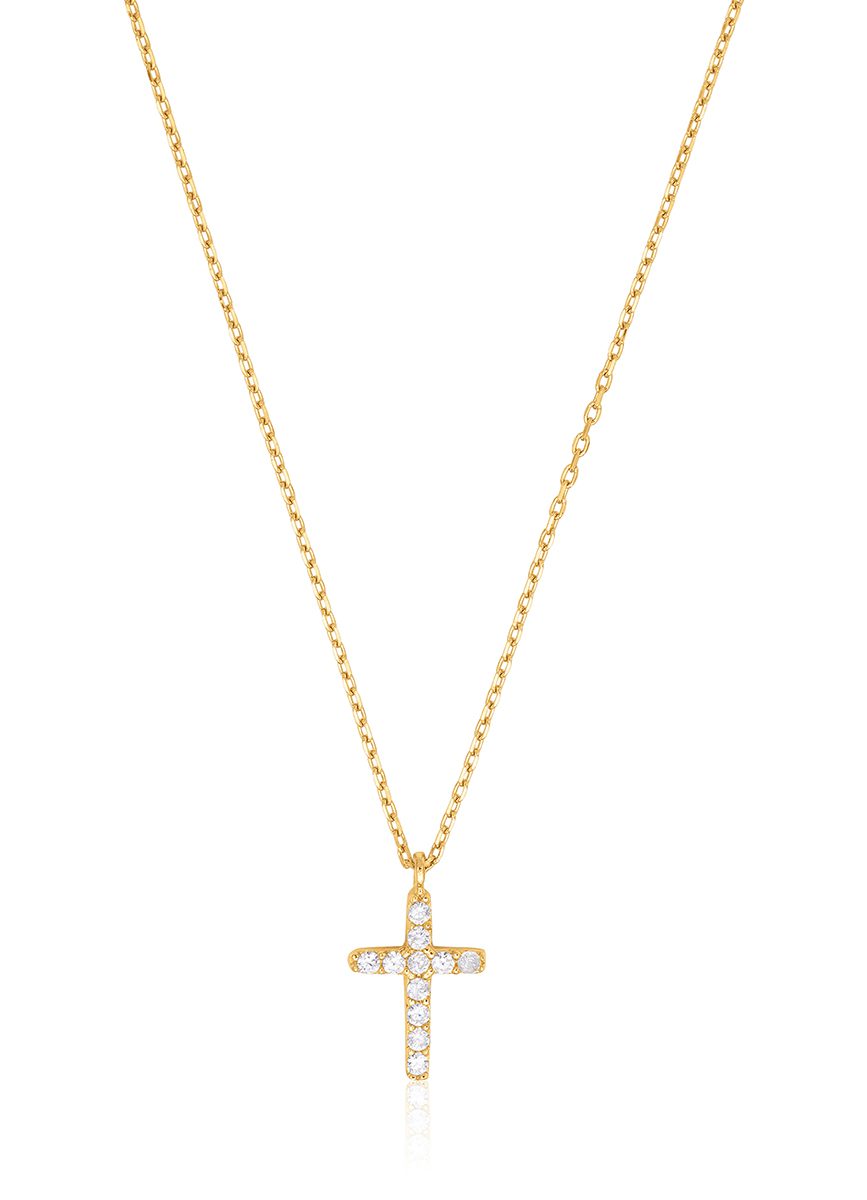 Anna cross necklace (gold) – Opa Designs
